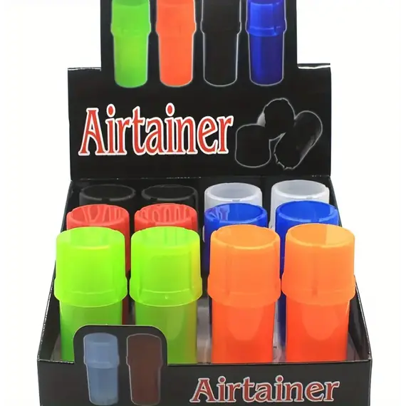 Versatile Storage Container with Built-In Herb Grinder, Color: White