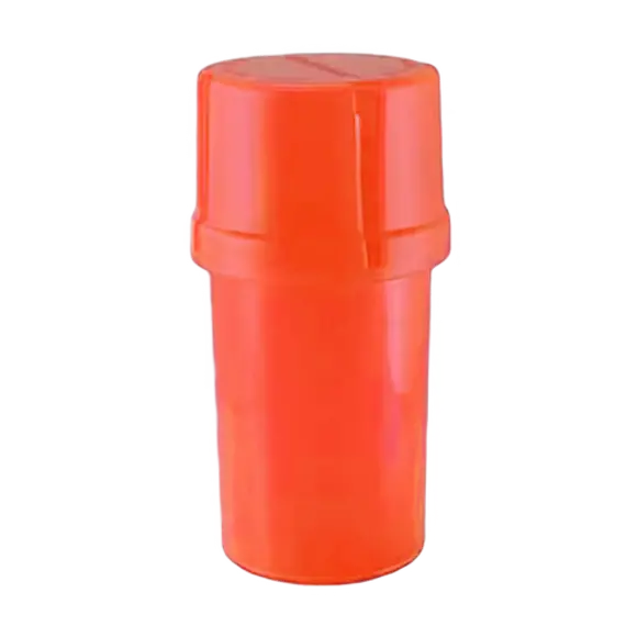 Versatile Storage Container with Built-In Herb Grinder, Color: Orange, 2 image