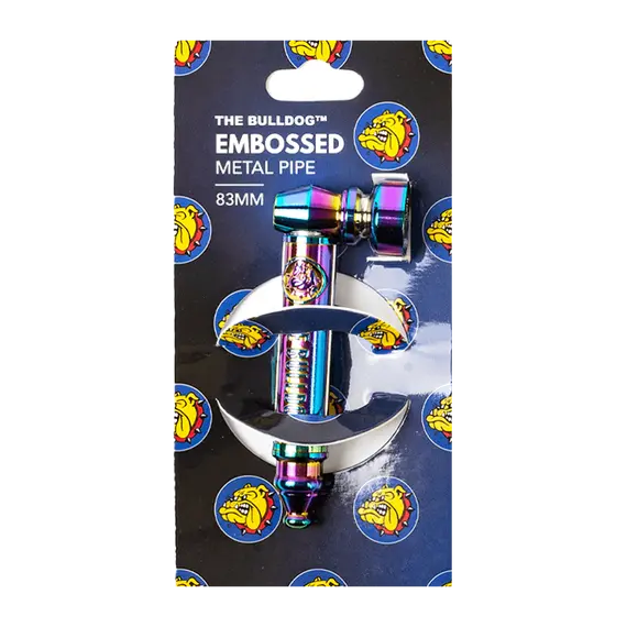 The Bulldog Metal Embossed Pipe Set Rainbow - Stylish and Durable Smoking Accessory, 5 image