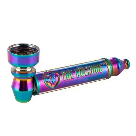 The Bulldog Metal Embossed Pipe Set Rainbow - Stylish and Durable Smoking Accessory, 2 image