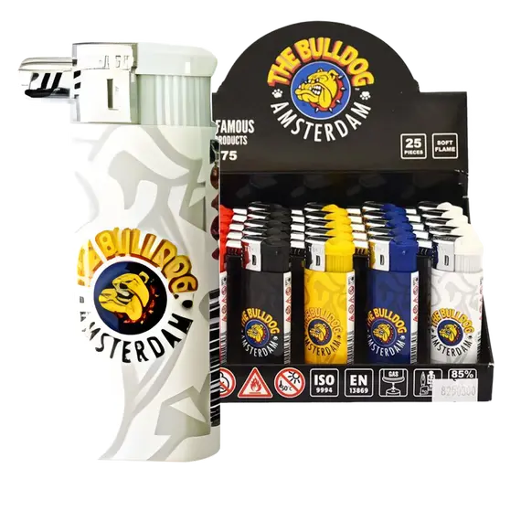 Зажигалка The Bulldog Windproof Soft Flame – надежная и стильная, Цвет: белый