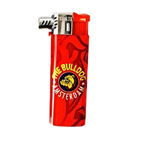 The Bulldog Windproof Soft Flame Lighter – Reliable and Stylish, Color: Red