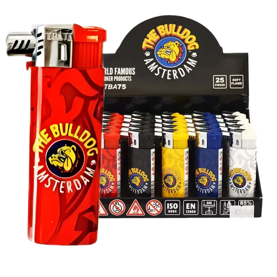 The Bulldog Windproof Soft Flame Lighter – Reliable and Stylish, Color: Red, 2 image