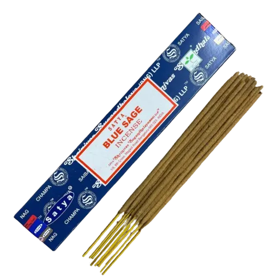 Ароматические палочки-благовония Satya Blue Sage для гармонии и спокойствия