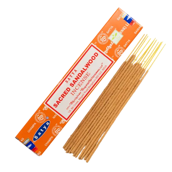 Satya Sacred Sandalwood Incense Sticks for Meditation and Relaxation