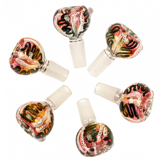 Amsterdam Oval Glass Bowl – Durable Borosilicate Bowls for 14.5mm/18.8mm Joints, Bowl Joint Size: 14.5, 4 image
