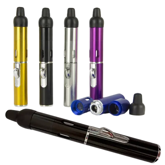 3-Part Pipe with Built-In Lighter and Silicone Mouthpiece, Color: Black
