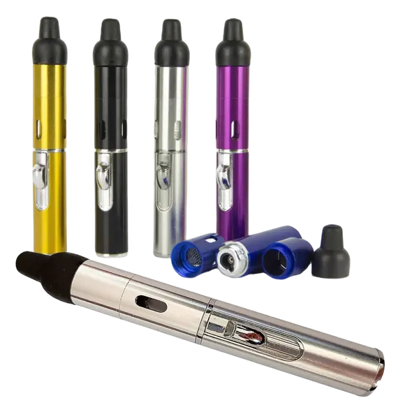 3-Part Pipe with Built-In Lighter and Silicone Mouthpiece, Color: Silver