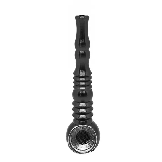 Aluminium Vortex Pipe - Stylish and Durable Smoking Accessory, Color: Black, 2 image