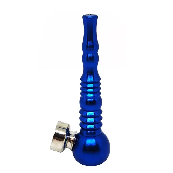 Aluminium Vortex Pipe - Stylish and Durable Smoking Accessory, Color: Blue