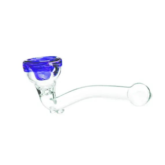 Amsterdam Glass Pipe 11cm – Stylish, Compact, and Smooth Airflow Control, Color: Blue, 2 image