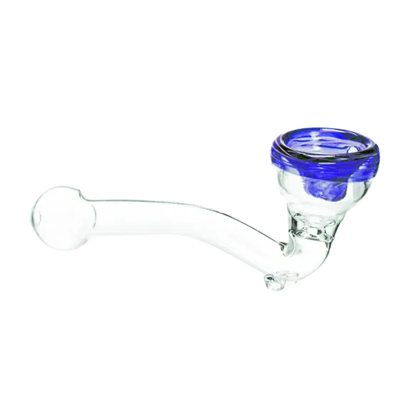 Amsterdam Glass Pipe 11cm – Stylish, Compact, and Smooth Airflow Control, Color: Blue, 4 image
