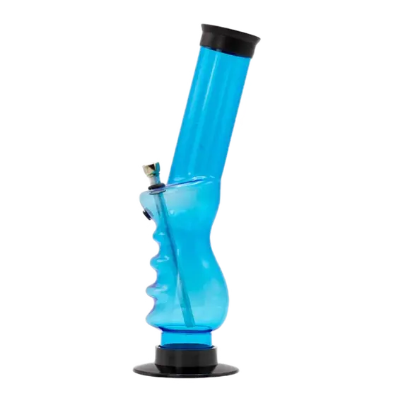 Amsterdam Grip Bong 32 см – прочный, стильный акриловый бонг, Разъём входа в бонг: 10, Цвет: синий, изображение 3