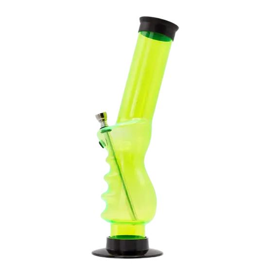 Amsterdam Grip Bong 32 см – прочный, стильный акриловый бонг, Разъём входа в бонг: 10, Цвет: жёлтый, изображение 3
