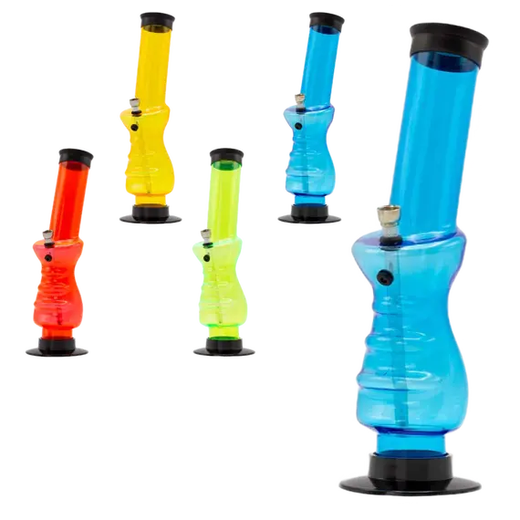 Amsterdam Grip Bong 32cm – Durable, Stylish, and Portable Acrylic Bong, Bong Joint Size: 10, Color: Blue