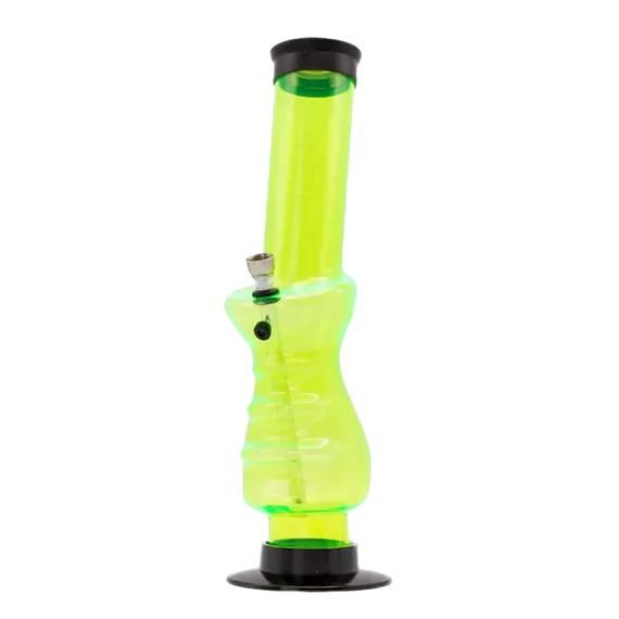 Amsterdam Grip Bong 32 см – прочный, стильный акриловый бонг, Разъём входа в бонг: 10, Цвет: жёлтый, изображение 2