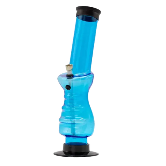 Amsterdam Grip Bong 32 см – прочный, стильный акриловый бонг, Разъём входа в бонг: 10, Цвет: синий, изображение 2