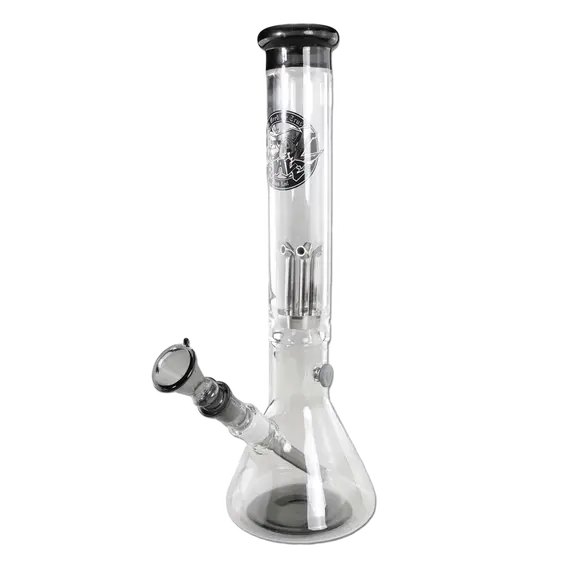 Experience Cooler Hits with the Black Leaf Metal Wave Piston Bong