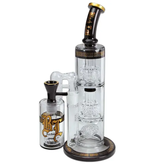 Multi-Chamber Bong with Triple Percolators and Precooler