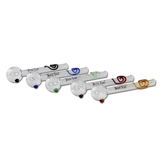 Stylish Borosilicate Oil Pipe with Snail Design, Color: Black