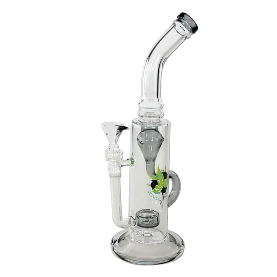 Black Leaf Recycle Bong: Smooth Hits with Drum Percolator