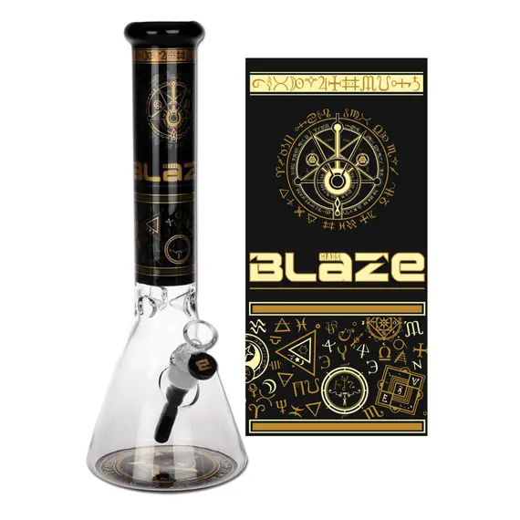 Стильный бонг Blaze Alchemie Flask с магическим дизайном из прочного стекла, изображение 5