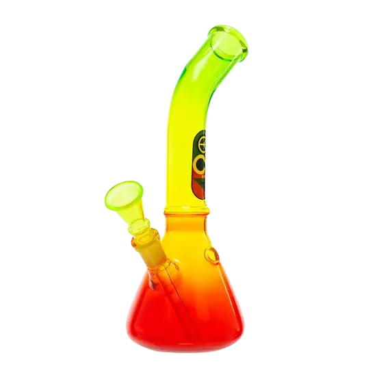 Bong Four Twenty 23cm Glass Beaker with Rasta Design