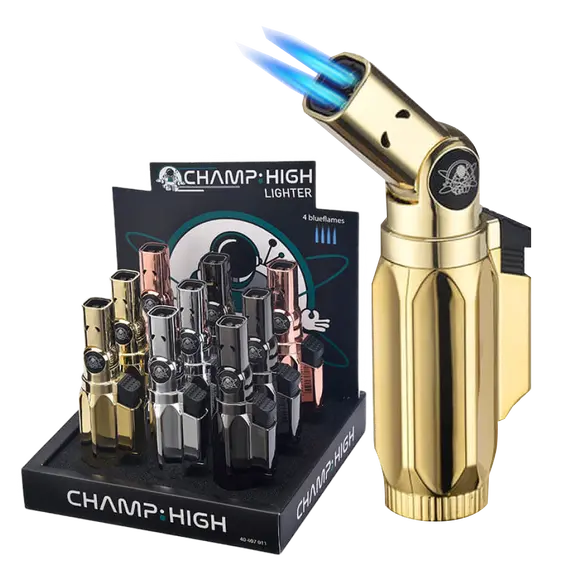 Зажигалка Champ High Master Pro 4x: надежное и стильное поджигание, Цвет: золотой, изображение 2