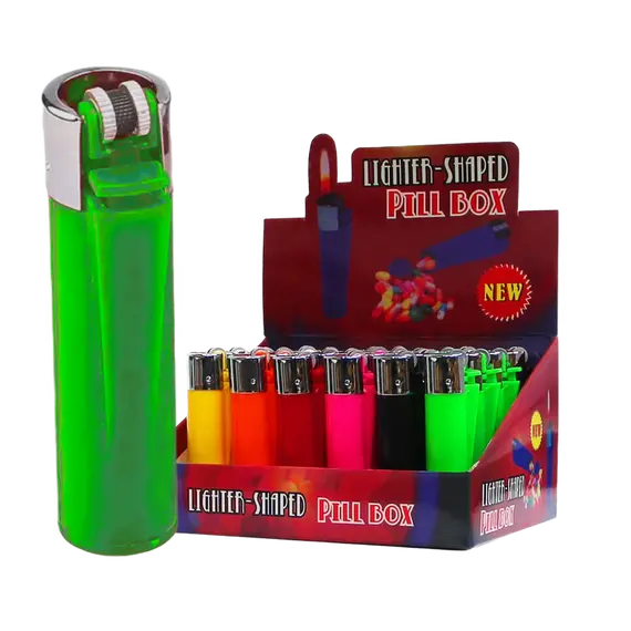 Discreet Lighter Shaped Stash Box for Hidden Storage, Color: Green
