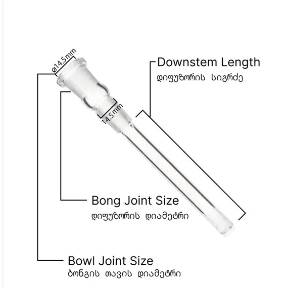 Premium Glass Downstem Diffuser for Smoother, Cooler Hits, Downstem Length: 7, 4 image