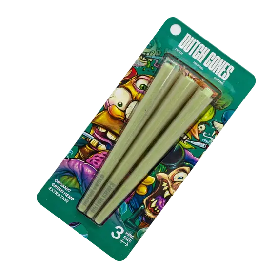 Dutch Cones Green Hemp King Size Pre-Rolled Cones – Organic and Chlorine-Free