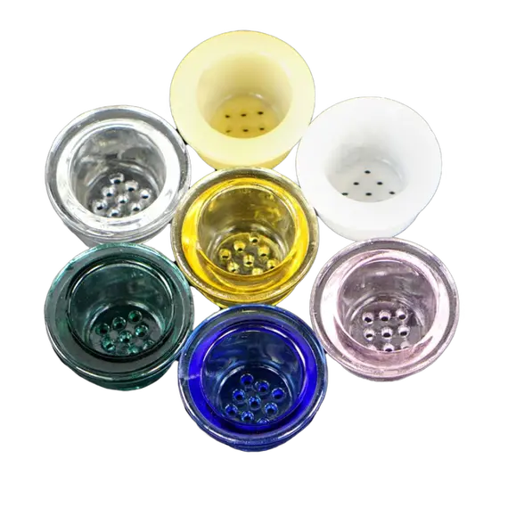 Glass Screens for Bongs and Bottles - Various Colors, Color: White