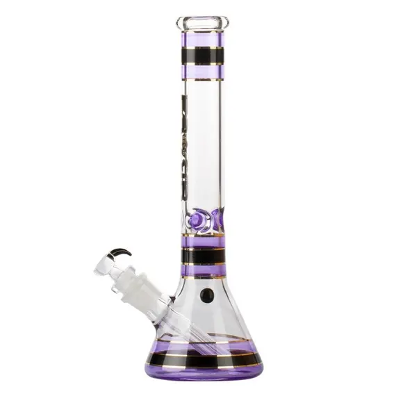 Бонг Grace Glass Striped Series Purple с держателем для льда — 42 см, изображение 2