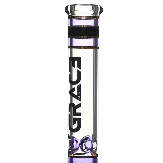 Бонг Grace Glass Striped Series Purple с держателем для льда — 42 см, изображение 5