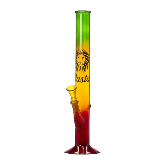 Rasta Straight Glass Bong 35cm – Smooth Hits in Vibrant Style