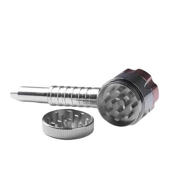 Revolver Six Shooter Pipe with Built-In Grinder, 2 image