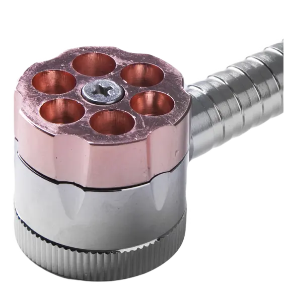Revolver Six Shooter Pipe with Built-In Grinder, 3 image