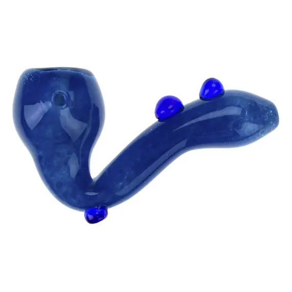 Compact Sherlock Glass Pipe for Smooth Smoking, Color: Blue, 3 image