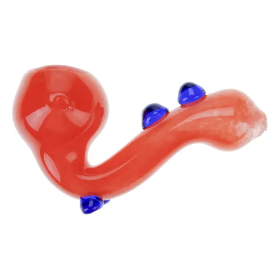 Compact Sherlock Glass Pipe for Smooth Smoking, Color: Orange, 3 image