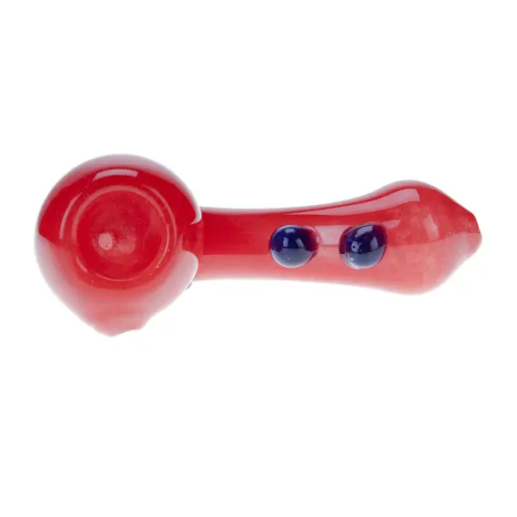 Compact Sherlock Glass Pipe for Smooth Smoking, Color: Red, 4 image