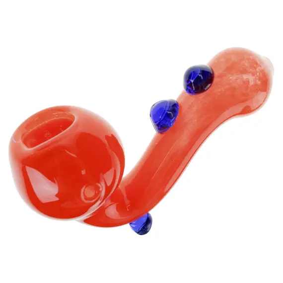 Compact Sherlock Glass Pipe for Smooth Smoking, Color: Orange, 2 image