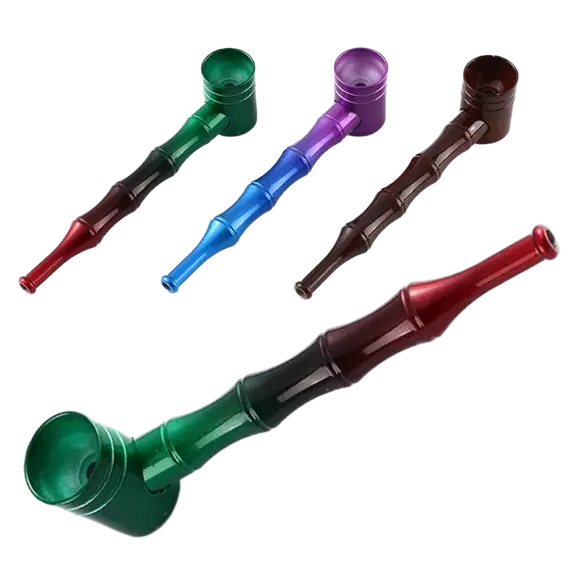 Stylish and Durable Metal Smoking Pipe in Vibrant Colors, Color: Red
