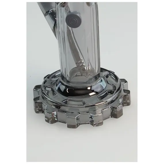 Blaze Bong with Metallic Rainbow Effect and Gear Wheel Base, Color: Gray, 3 image