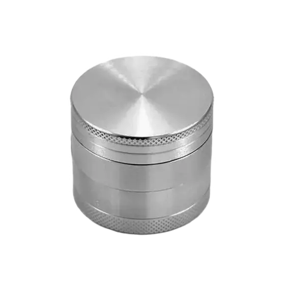 4-Part Anodized Aluminum Herb Grinder with Concave Chamber