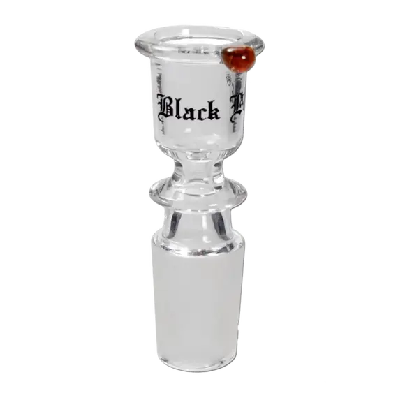 Glass Bowl Black Leaf Large 18.8 mm, Bowl Joint Size: 18.8, Color: Orange