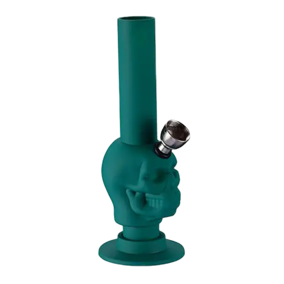 Силиконовый бонг в форме черепа от Champ High, Цвет: зелёный, изображение 3