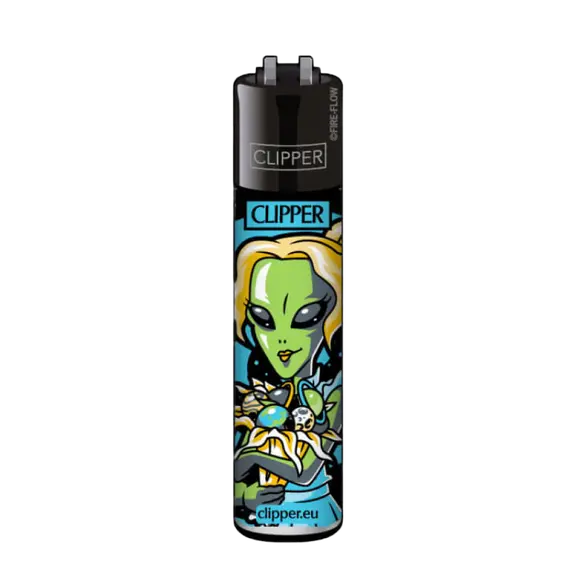 Stylish and Durable Clipper Alien Lighters with Unique Designs, Color: Blue, 2 image