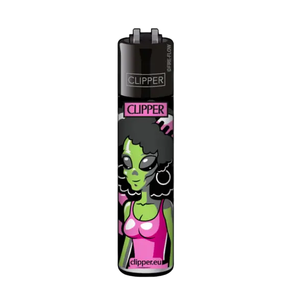 Stylish and Durable Clipper Alien Lighters with Unique Designs, Color: Pink, 2 image