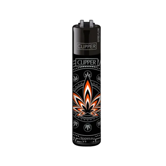 Зажигалка Clipper Classic Leaves с регулируемым пламенем, Цвет: оранжевый, изображение 2