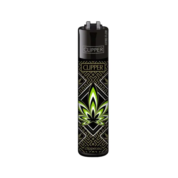 Зажигалка Clipper Classic Leaves с регулируемым пламенем, Цвет: салатовый, изображение 2